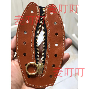 手工真皮红翼鞋铲 redwing875拉链鞋舌配件 不售卖鞋 马丁靴配件