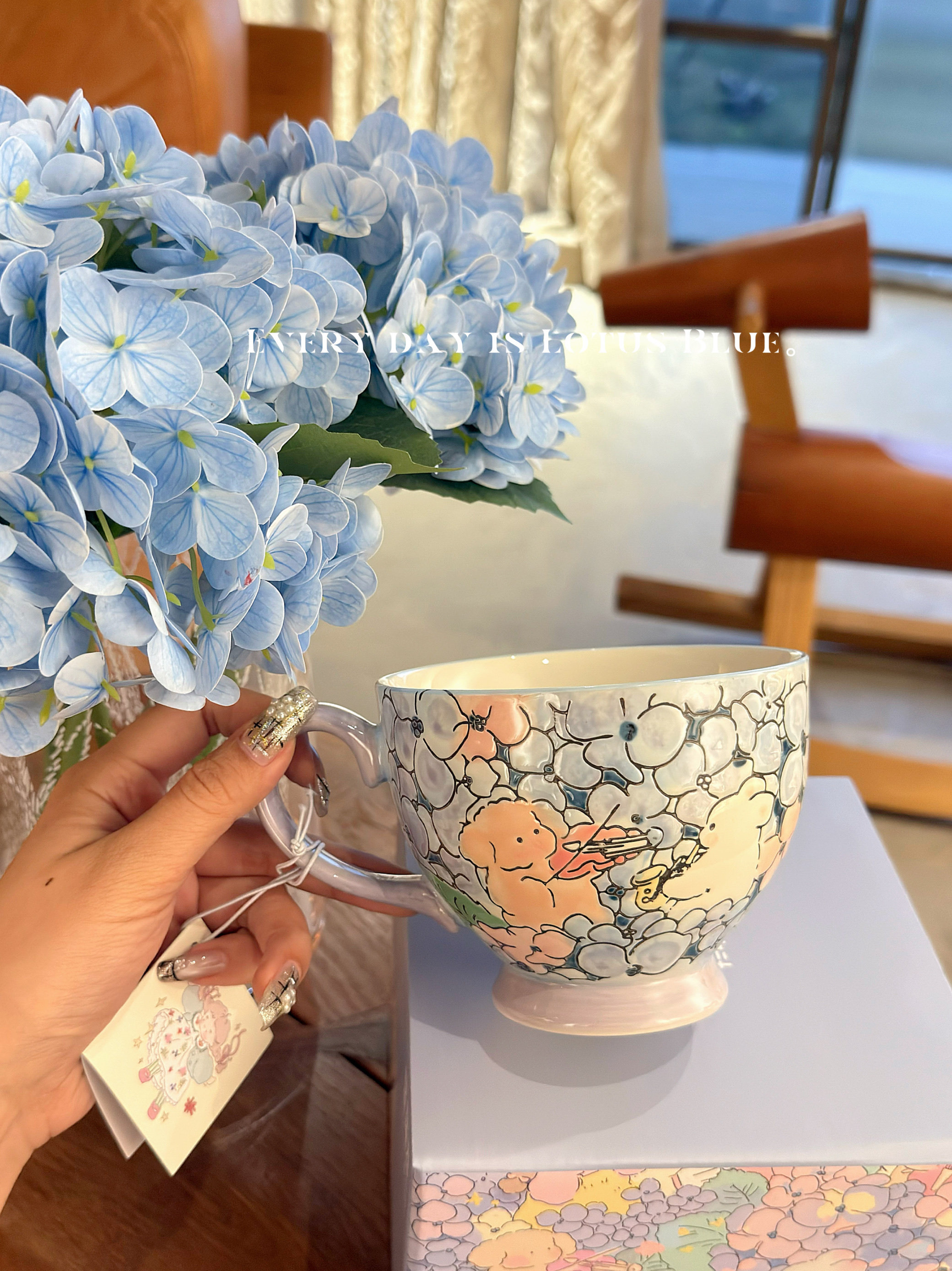 小柿子原创手绘早餐杯高颜值马克杯子陶瓷可爱兔子水杯麦片早餐杯