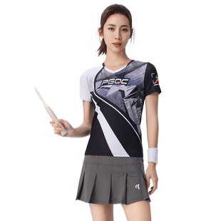 2025夏季新款羽毛球服女套装时尚定制比赛训练服跑步运动团队球衣
