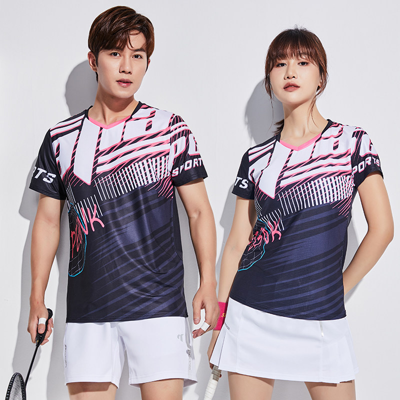佩琪酷2026新款羽毛球服女套装运动上衣短袖速干透气团购印字定制
