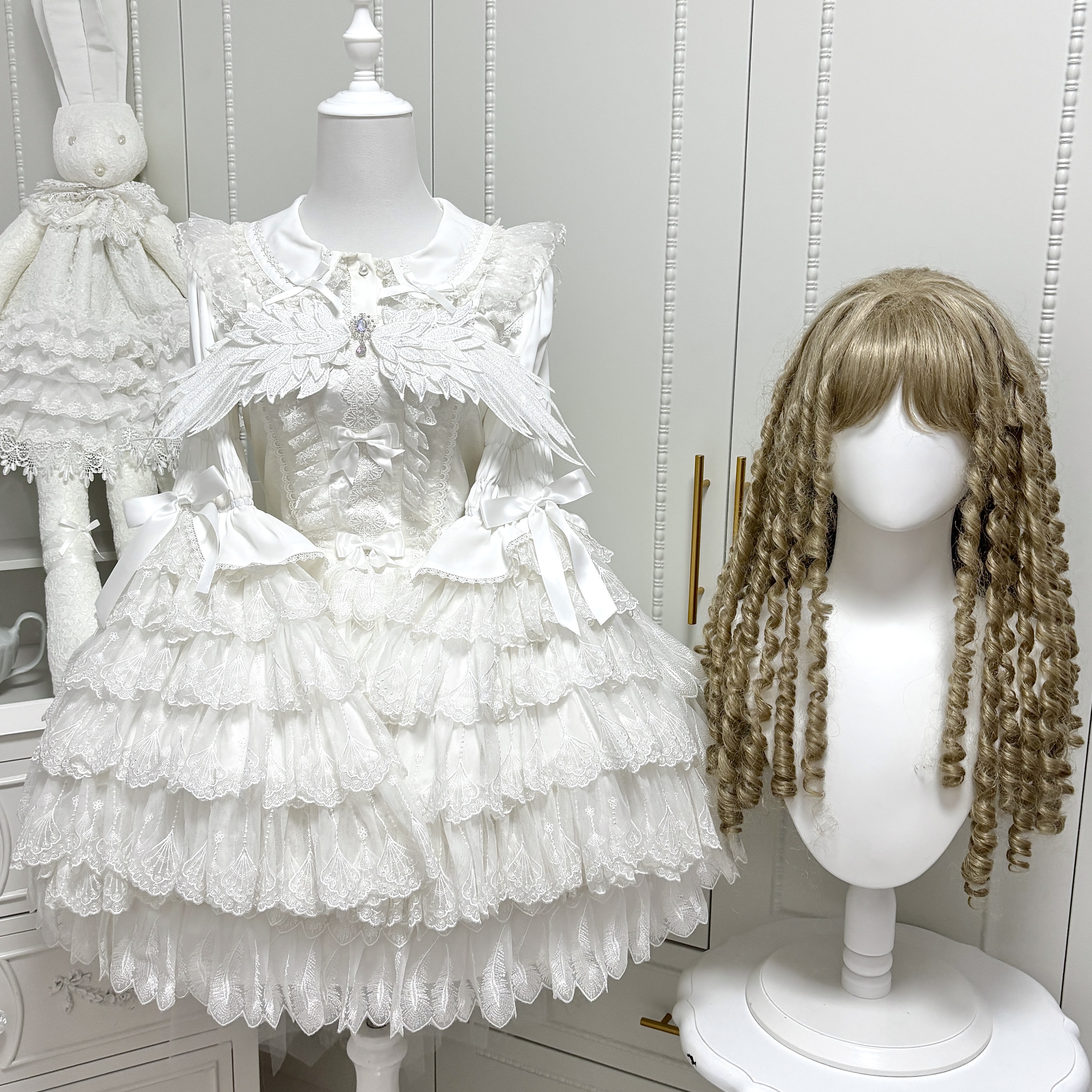 【意向金】樱花小贝 1抵10r 樱花集Lolita原创蕾丝doll感姬袖衬衫