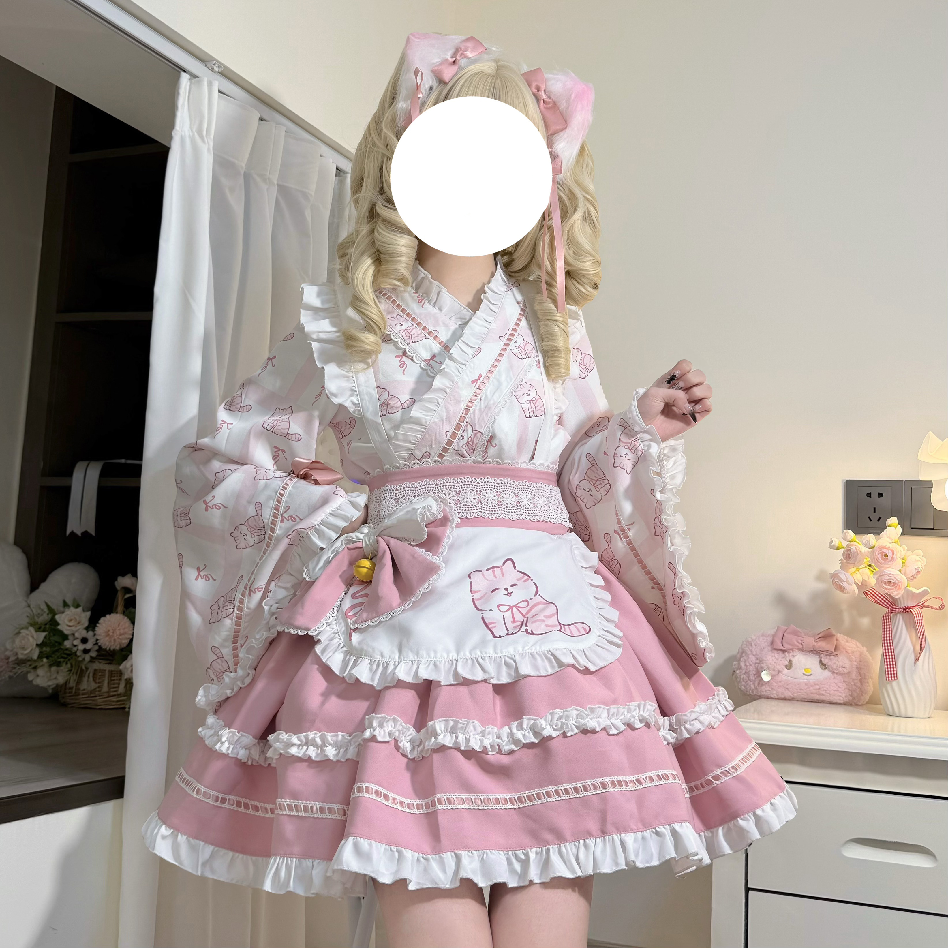 【欢樱喵铃】樱花集原创设计Lolita洋装和风女仆甜美连衣裙套装