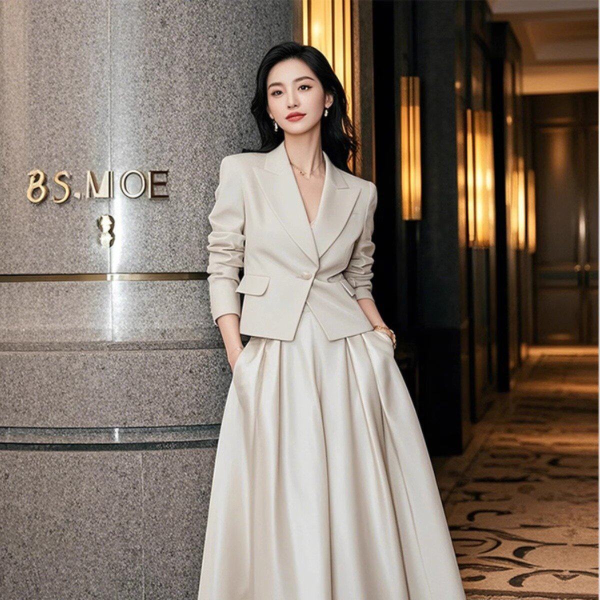2026春装新款女装时尚穿搭一整套气质西装套装裙子高级感洋气通勤