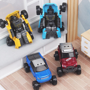 合金钢甲兽战甲越野车变形机器人模型儿童益智玩具生日礼物男