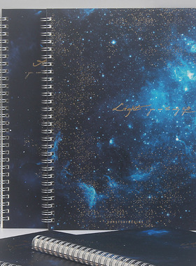 初品侧翻线圈笔记本子文具B5大号浪漫星空横线日记事手账银河之外