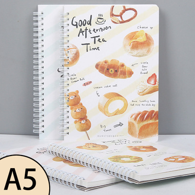 初品侧翻线圈笔记本子文具A5中号横线抄卡通日记事手账有间面包屋