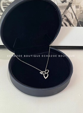 ECHOZOE孙千同款大号L项链轻奢小众高级镀正确立体锁骨链项链
