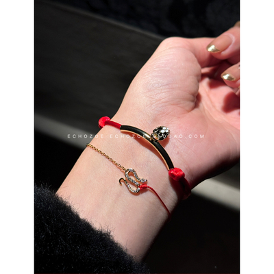 ECHOZOE宝jia限定暴富！招财！转运bi入款B+红绳高版灵蛇手链手绳