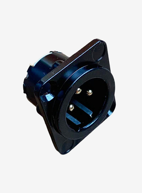 甬音黑金XLR平衡三3芯卡侬农龙公插座音频话筒灯光信号D型YC3MD-B