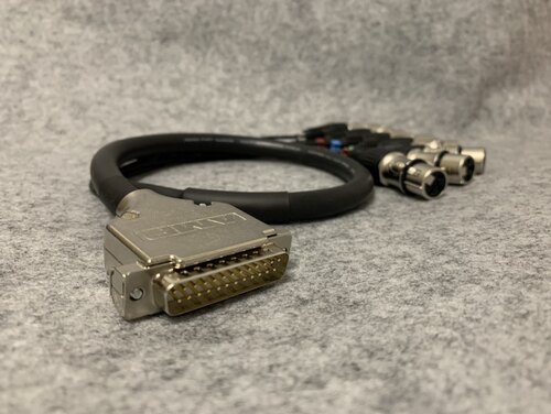 莫伽米DB25卡农母音频线录音声卡输入出信号线辫子扇尾8通道8Pxlr