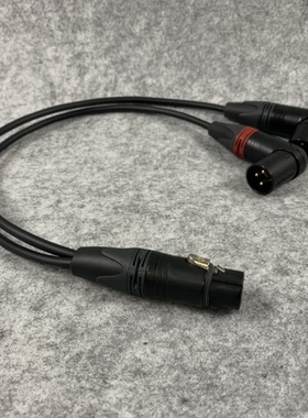 mogami5芯卡农母转双3芯卡农公一分二立体声收音外录话筒音频线