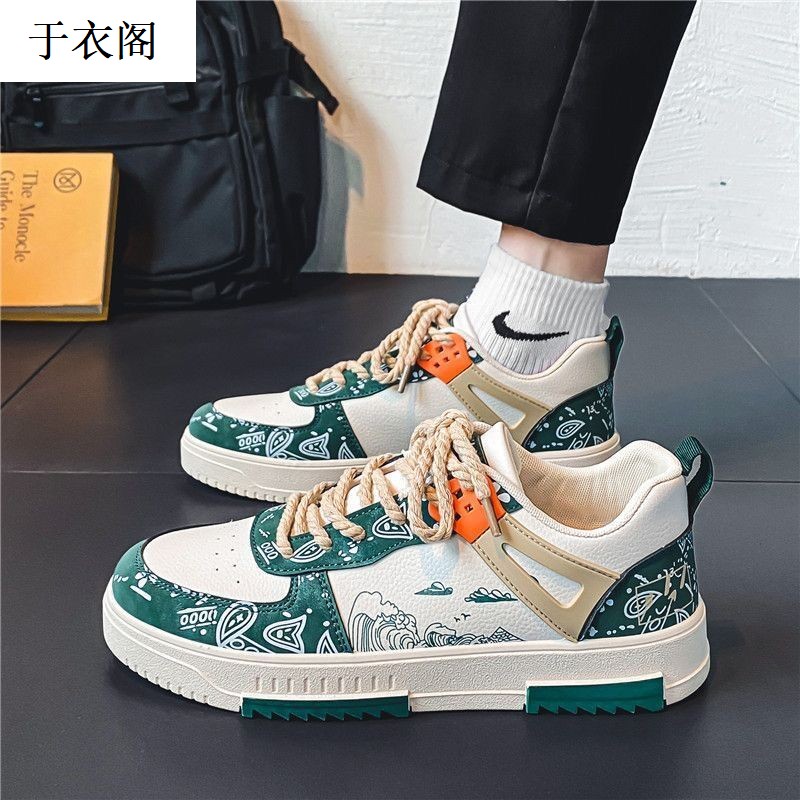 于衣阁鞋夏季新款透气帆布鞋学生韩版潮流百搭小白鞋厚底运动板鞋