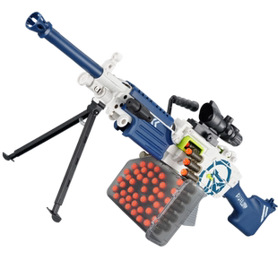 乐辉M249软弹枪男孩抛壳玩具机关枪M416儿童电动连发加特林玩具枪