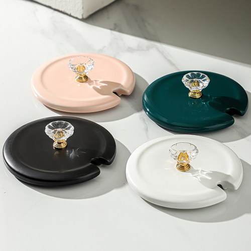 雏菊陶瓷杯盖通用大口径烟灰缸盖