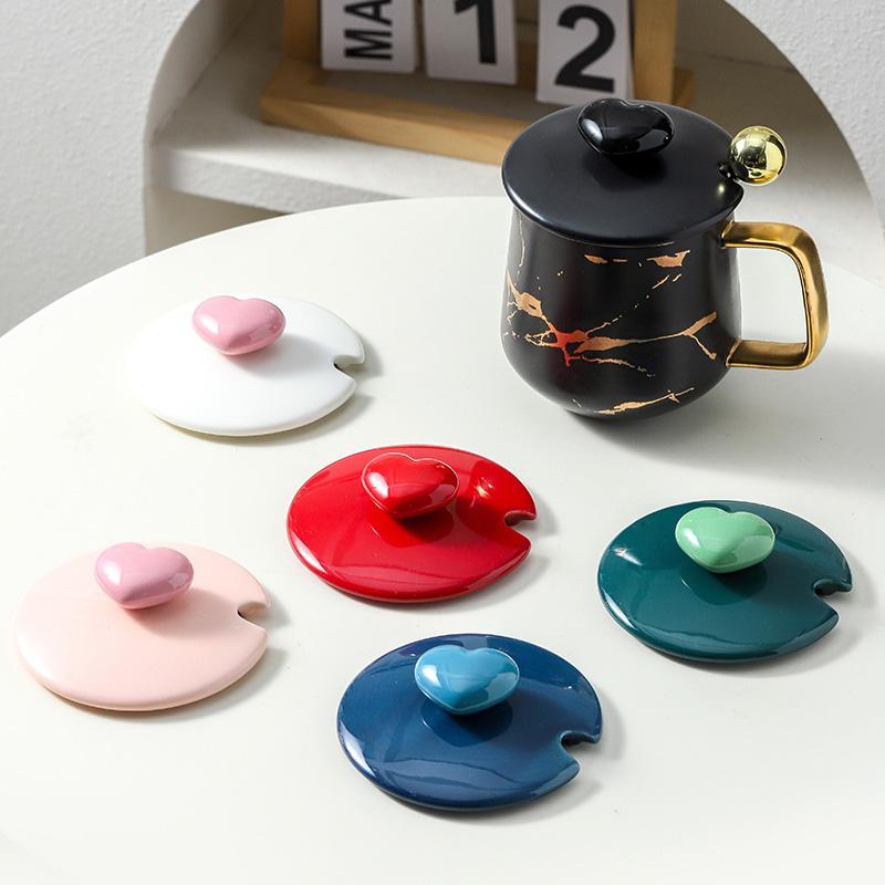 马克杯盖带缺口通用大口径防尘盖