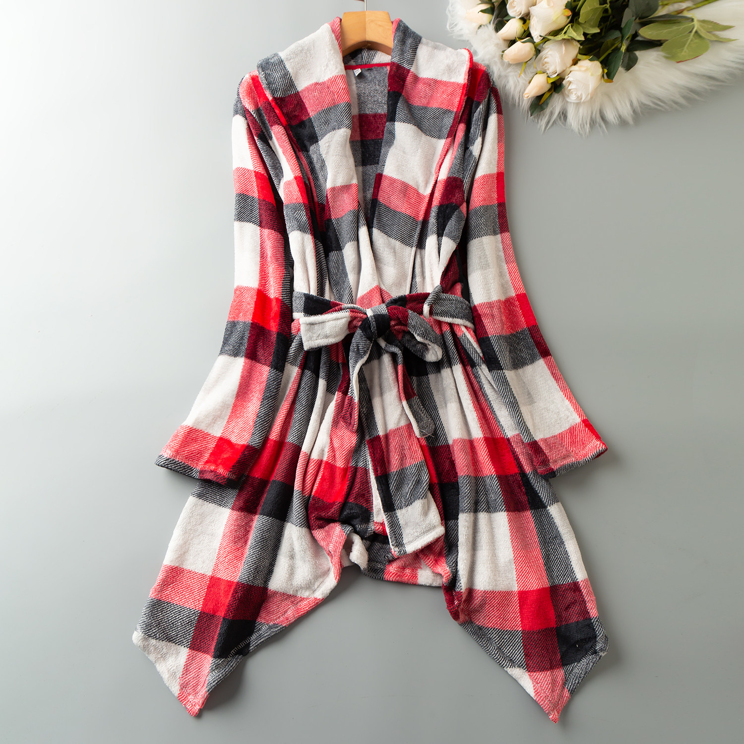 秋冬款外贸新款 保暖休闲睡袍睡衣 翻领系带睡袍长袖开衫外套,女士内衣/男士内衣/家居服,睡袍/浴袍,淘宝优惠券,粉丝福利购,淘宝优惠卷