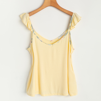 直筒百搭V领无袖套头背心