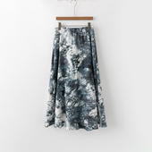 时尚 春秋外贸韩版 气质百搭 简约休闲 印花薄绒半身裙 新款