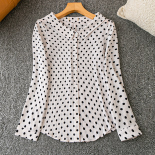 春秋外贸韩版新款   青春流行   通勤百搭   翻领长袖单排扣衬衫