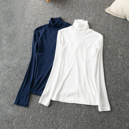 春秋外贸韩版新款  百搭休闲  简约时尚  高领长袖套头打底衫1609