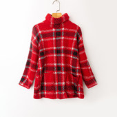 高领长袖 春秋外贸韩版 显瘦气质 保暖舒适 套头针织毛线衣 新款