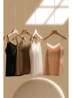 春夏外贸韩版新款 温柔气质 蝴蝶结美背流光冰丝吊带背心K-JP2109