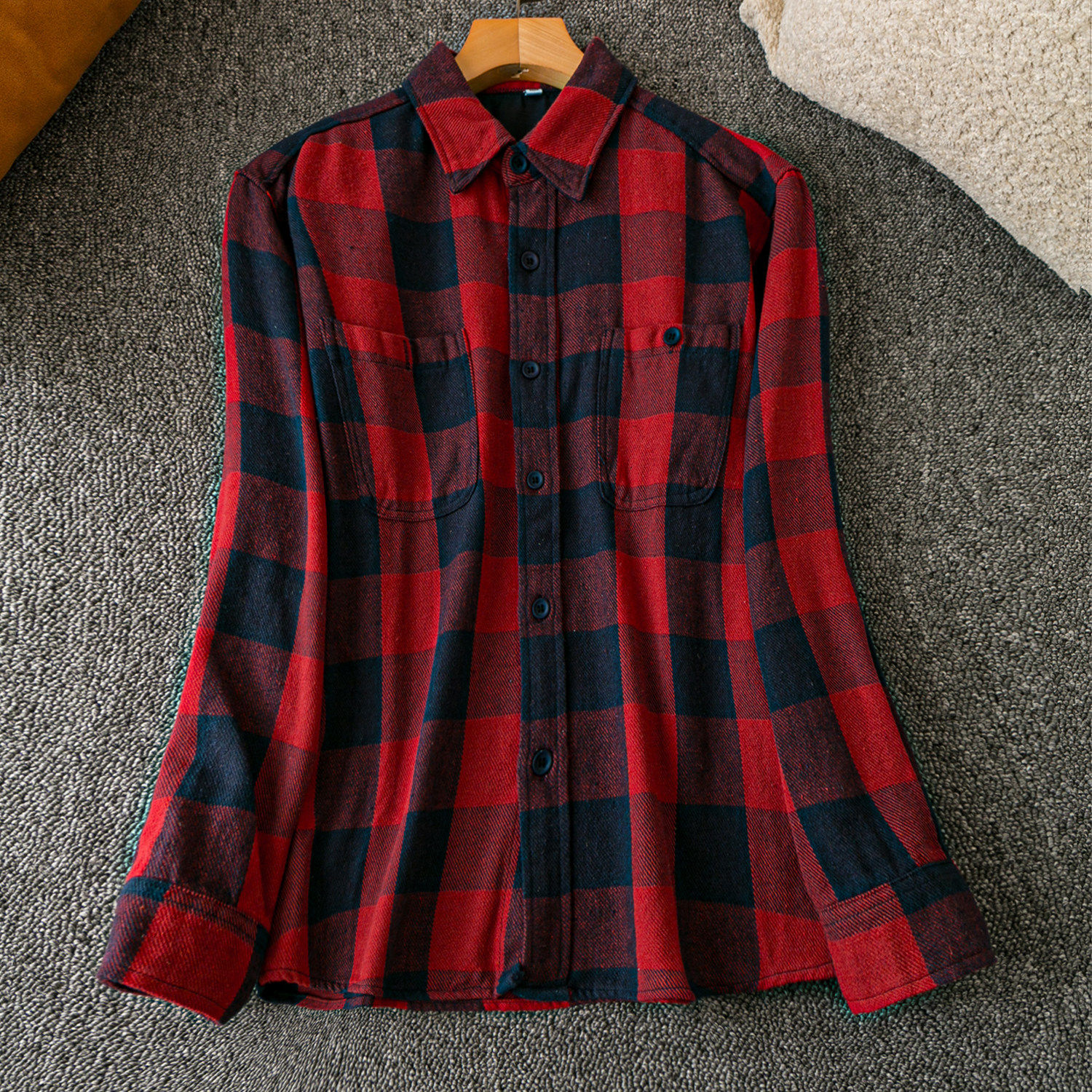 春秋外贸韩版新款   简约时尚   宽松显瘦   翻领长袖单排扣衬衫,女装/女士精品,衬衫,淘宝优惠券,粉丝福利购,淘宝优惠卷