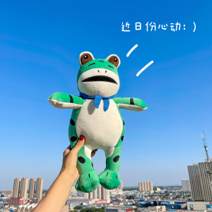 可爱网红卖崽青蛙玩偶毛绒玩具男生布娃娃睡觉抱枕公仔生日礼物