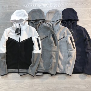 外套男装夹克新款黑色连帽训练跑步运动服跑步运动休闲连帽外套
