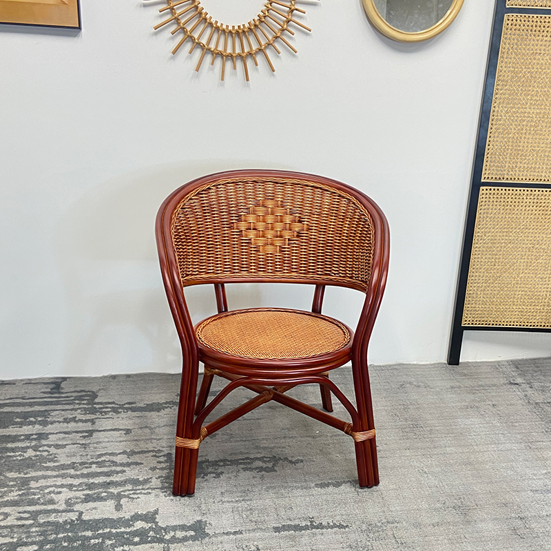 藤木年华印尼天然藤餐椅休闲椅