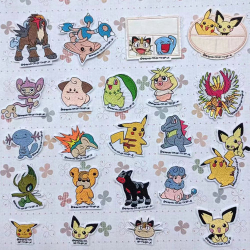 神奇宝贝刺绣布贴修补衣服装饰包