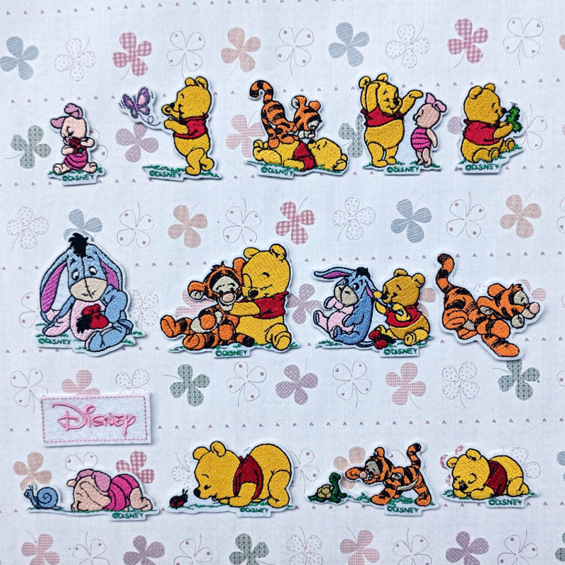 维尼熊跳跳虎屹耳粉红卫衣布贴