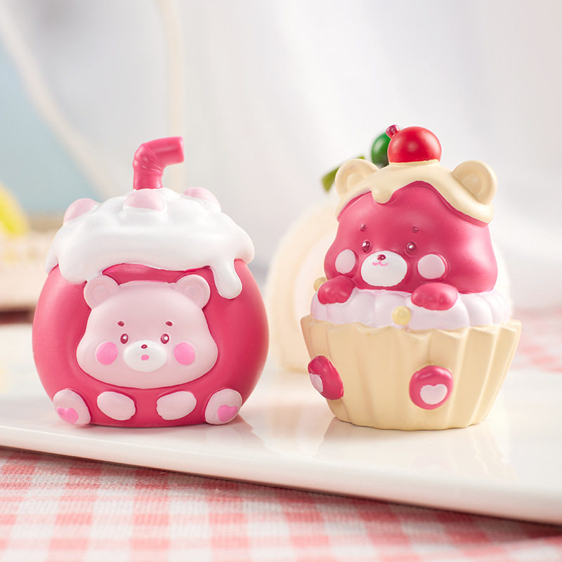 草莓熊盲盒树脂摆件萌宠卡通潮玩公仔家居装饰品少女心潮玩手办,家居饰品,桌面摆件,淘宝优惠券,粉丝福利购,淘宝优惠卷