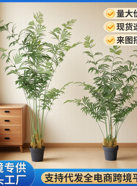 北欧风仿真德宝苏铁假绿植盆栽室内家居装饰摆件仿真蕨树落地造景