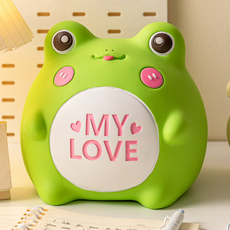 卡通开心蛙存钱罐儿童礼物大容量可存可取储蓄罐书房桌面装饰礼品,家居饰品,桌面摆件,淘宝优惠券,粉丝福利购,淘宝优惠卷