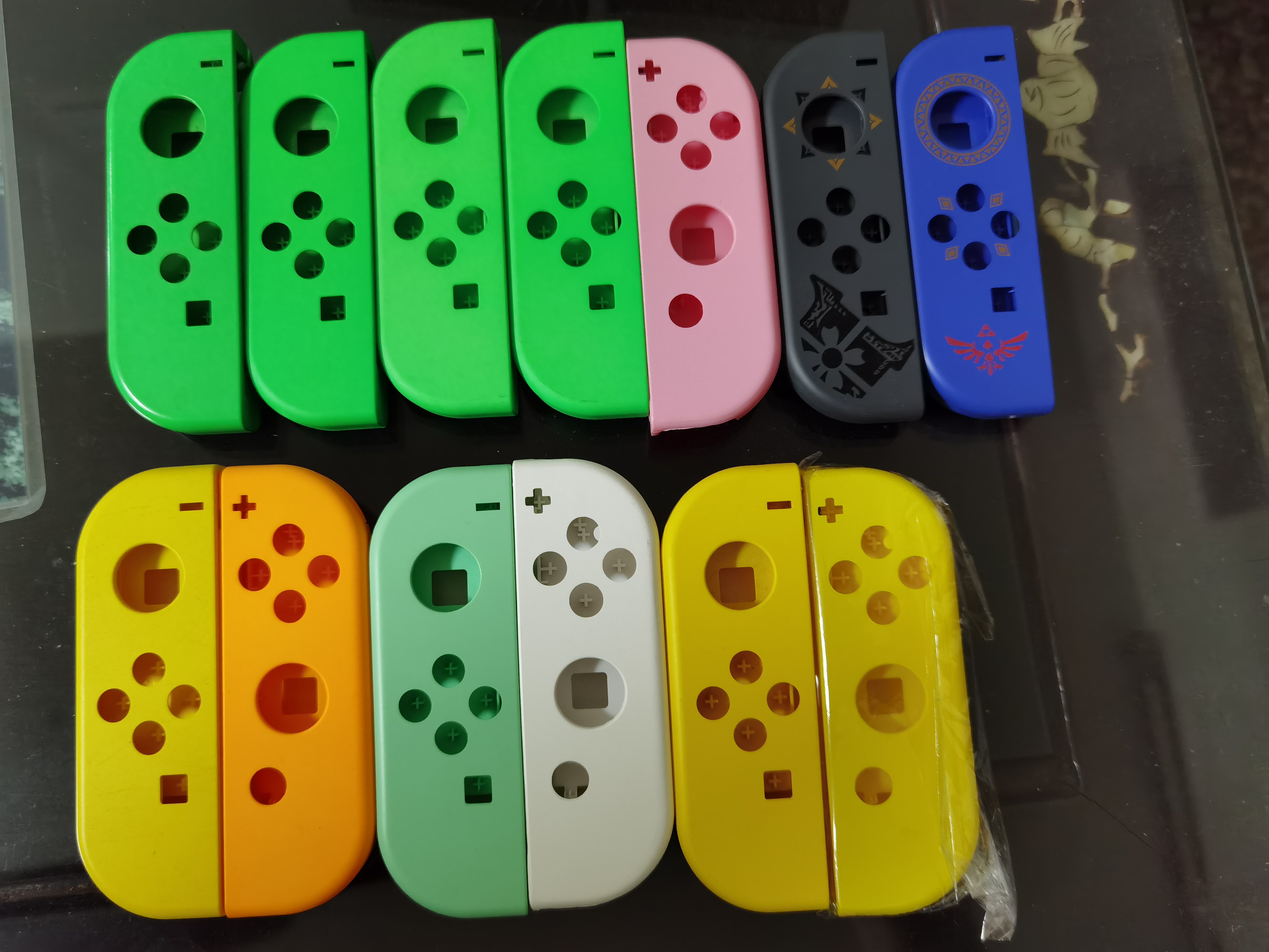 switch手柄外壳joycon拆机配件ABXY按键SRSL键可喷漆DIY主机前框