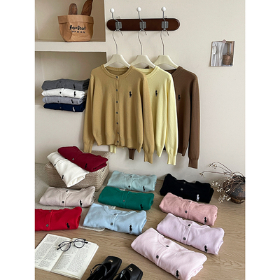 简约设计感显瘦小众圆领针织开衫