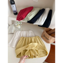 复古松紧腰辣妹防走光麻棉短裤裙女夏假两件小个子休闲a字半身裙