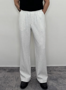 Roast lucky 中缝线单褶轻微喇运动休闲长裤健身百搭显腿长直筒裤