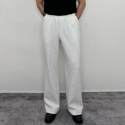 Roast lucky 中缝线单褶轻微喇运动休闲长裤健身百搭显腿长直筒裤