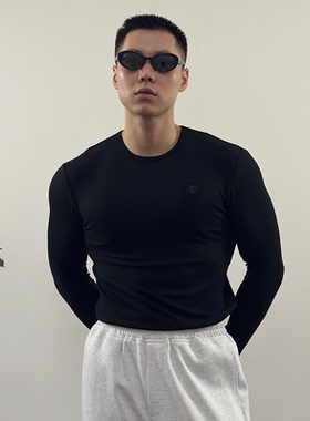 Roast Lucky 基础运动上衣男长袖打底衫跑步健身训练T恤男健身衣