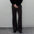 Roast lucky秋季混纺单打褶西裤2.0 休闲抗皱宽松显腿长直筒长裤