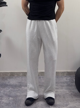 Roast Lucky 宽松直筒拉链卫裤健身男款运动休闲百搭cleanfit长裤