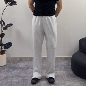 Roast Lucky 宽松直筒拉链卫裤健身男款运动休闲百搭cleanfit长裤