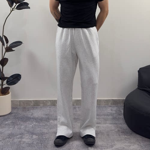 Roast Lucky 宽松直筒拉链卫裤健身男款运动休闲百搭cleanfit长裤