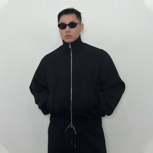 Roast lucky春季立领廓形空气层棒球服外套宽松休闲双开拉链夹克