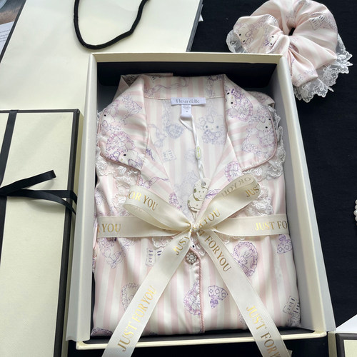 KT少女冰丝睡衣女薄款家居服套装