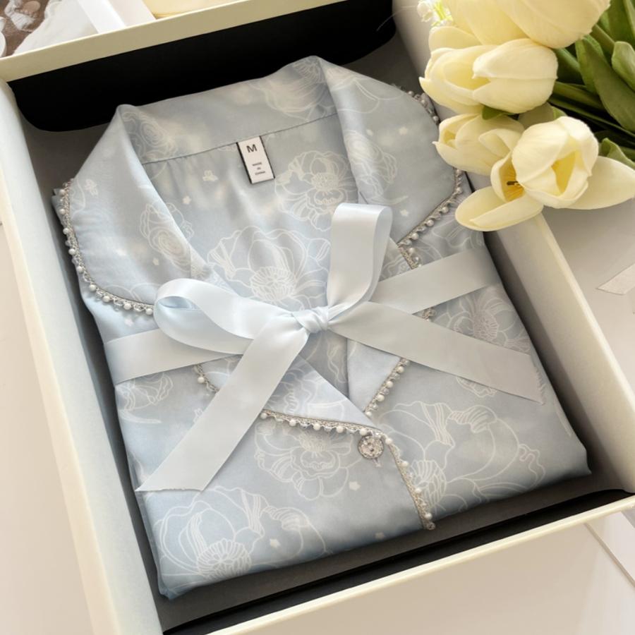 冰丝缎面睡衣女送闺蜜家居服礼盒