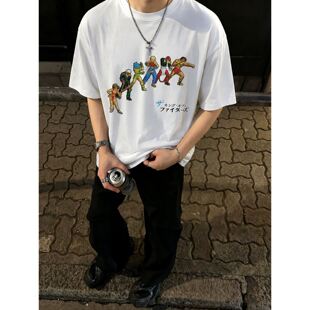 260g索罗娜凉感夏季男装短袖T恤拳皇日式休闲半袖宽松上衣学生