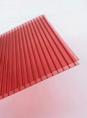 红色阳光板pc中空形5 6 8 10mm道具婚庆装饰门头尺寸定制可切割